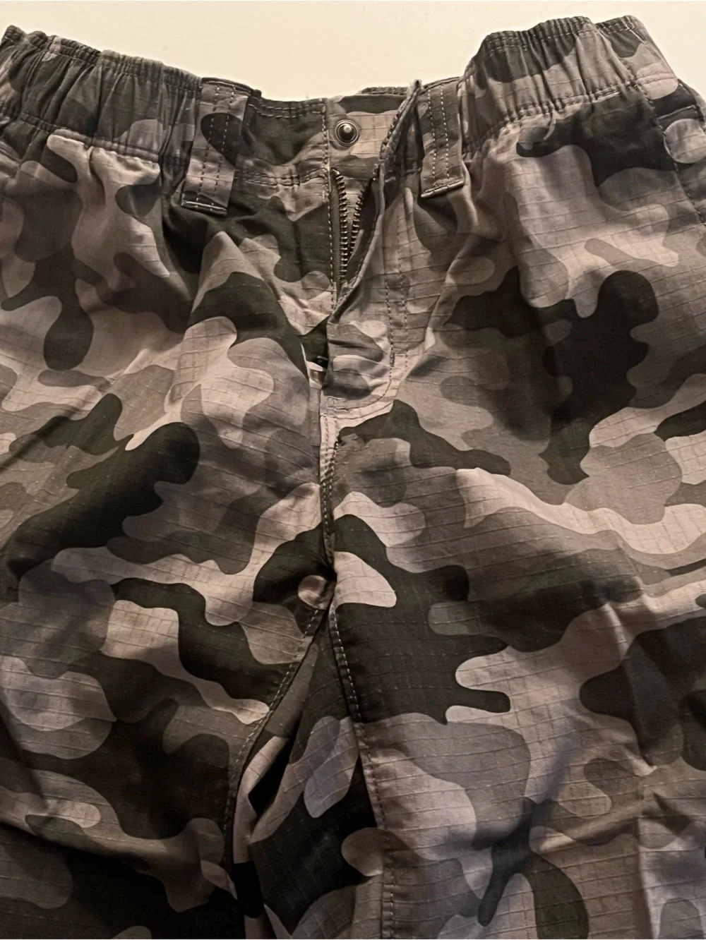 NEW Lands End Gray Camo Cargo Pants - Boys Size 12